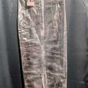 Zara Shimmering Silver Dress